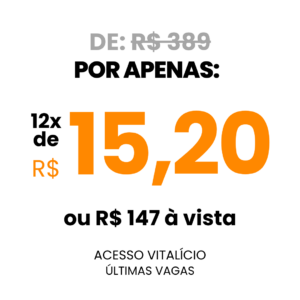 De R$ 389 por R$ 147 À vista ou 12x de R$ 15,20